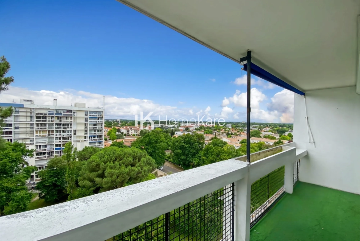 Appartement T4 lumineux avec balcon et parking à Mérignac, secteur Capeyron 