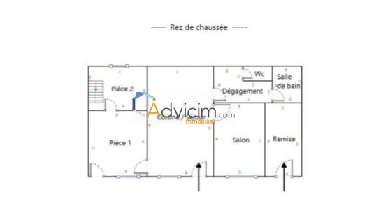 Maison à rénover de 100 m² avec grenier aménageable à Cinq mars la Pile 