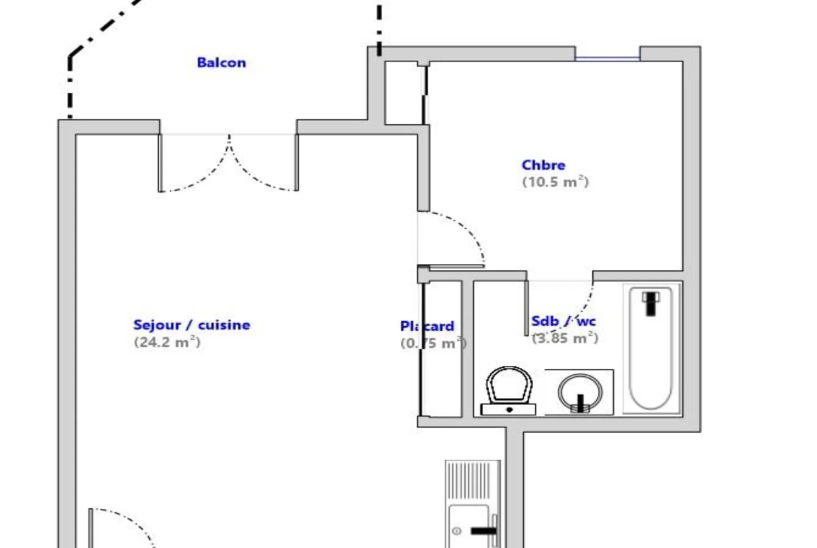 Appartement F2 avec terrasse à Millau – Vue sur Viaduc 