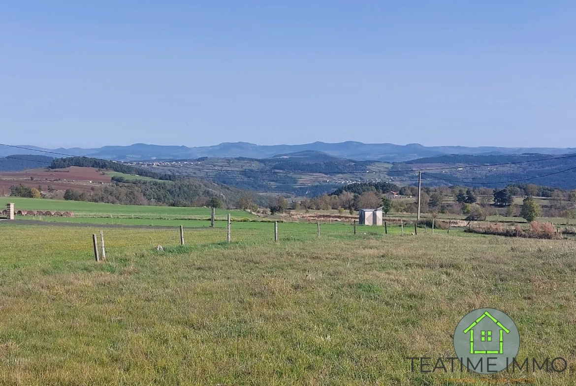 Terrain constructible de 1708 m² au Brignon, Haute-Loire avec vue imprenable 