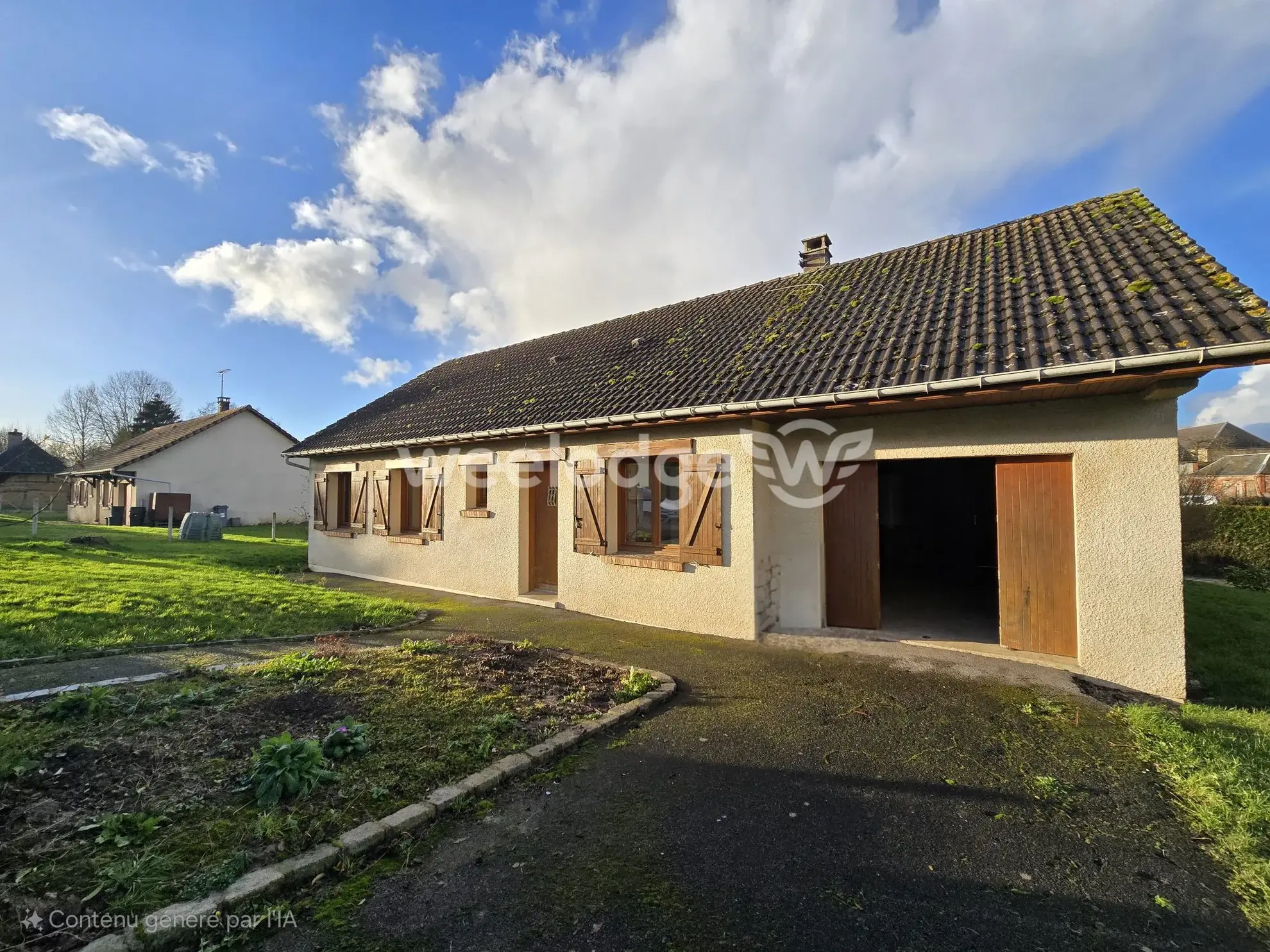 Maison à vendre à Grumesnil - Pavillon de plain-pied avec jardin et garage 