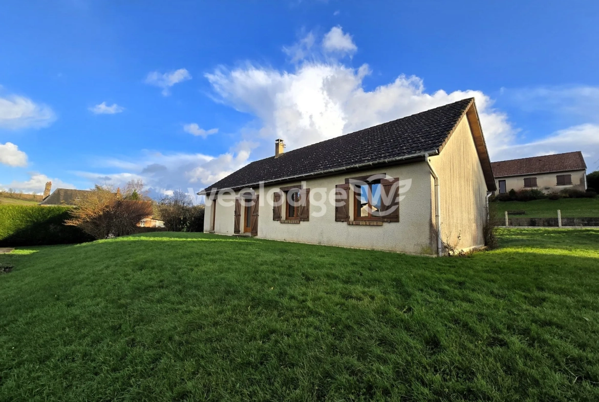 Maison à vendre à Grumesnil - Pavillon de plain-pied avec jardin et garage 