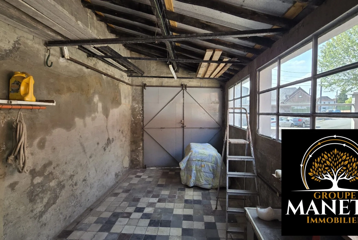Longère à rénover à Vitry en Artois – Maison de plain-pied avec jardin et garage 