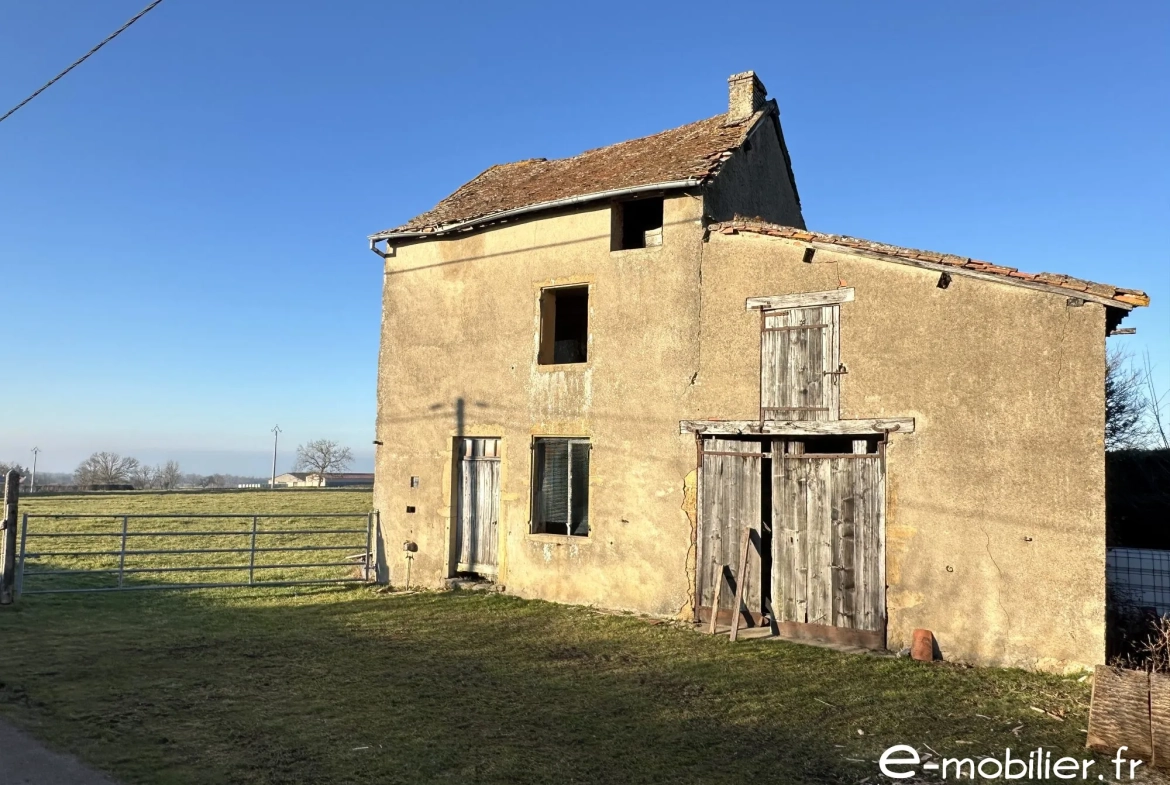 Maison à rénover ou à reconstruire dans le Brionnais avec terrain de 500 m² 