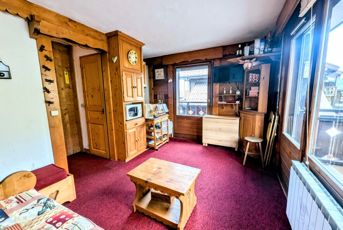 Studio lumineux de 26 m² à vendre au centre des Carroz d'Arâches 