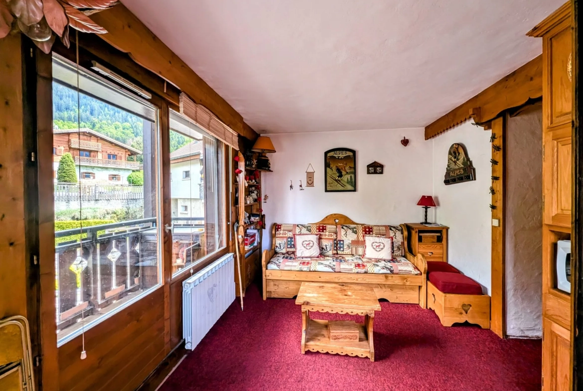Studio lumineux de 26 m² à vendre au centre des Carroz d'Arâches 