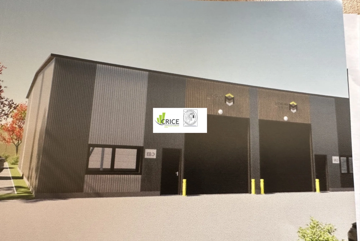 Cellules d'activités en vente à Le Gua, 210 à 630 m², livraison 2026 