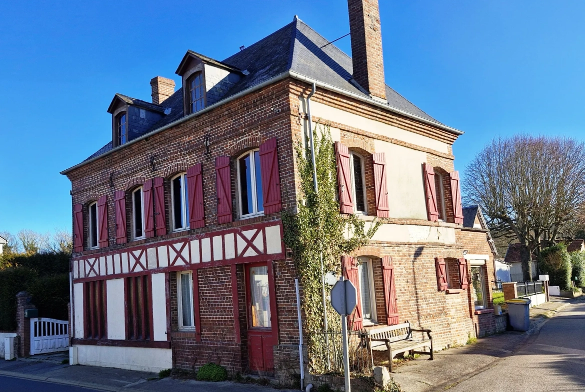 Maison de village avec 4 chambres à Gueures, proche mer et Dieppe 