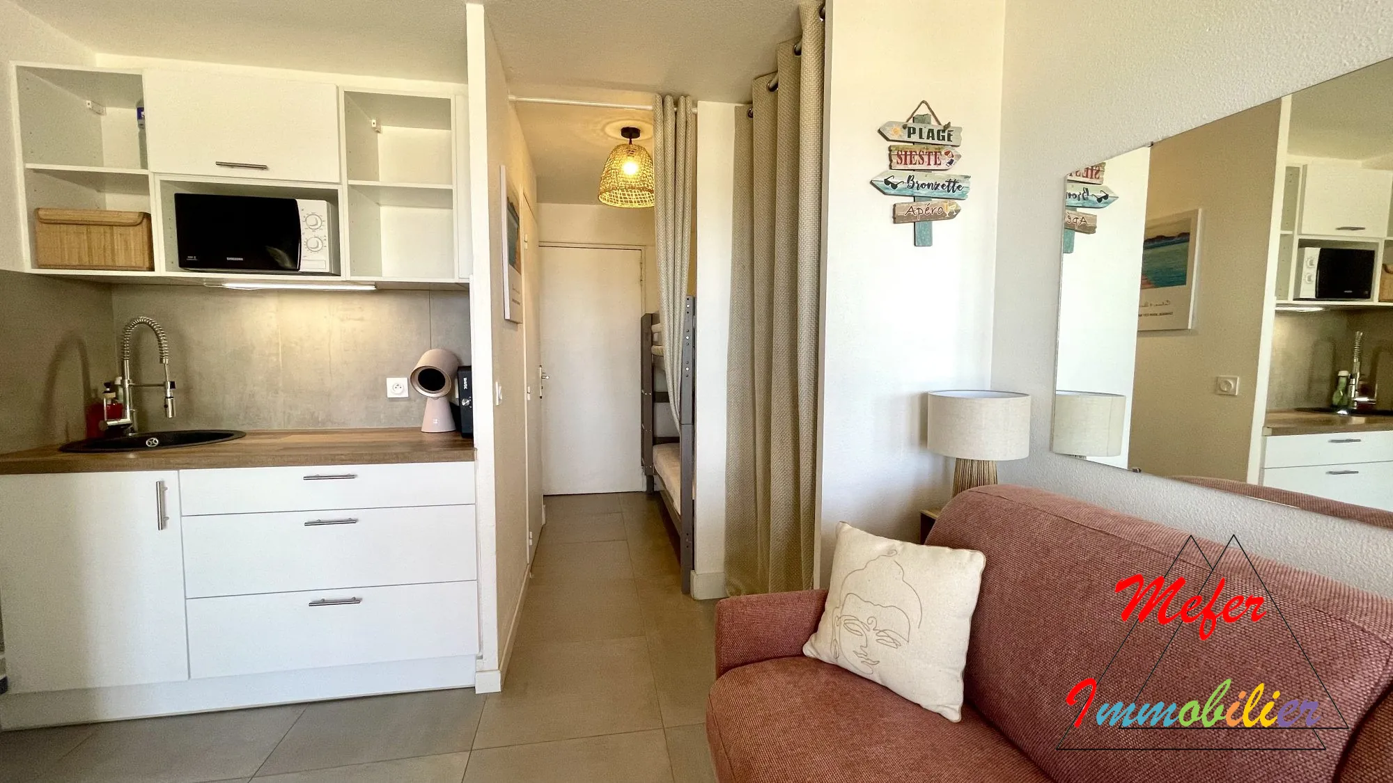 Appartement vue mer à Canet-en-Roussillon à deux pas de la plage 