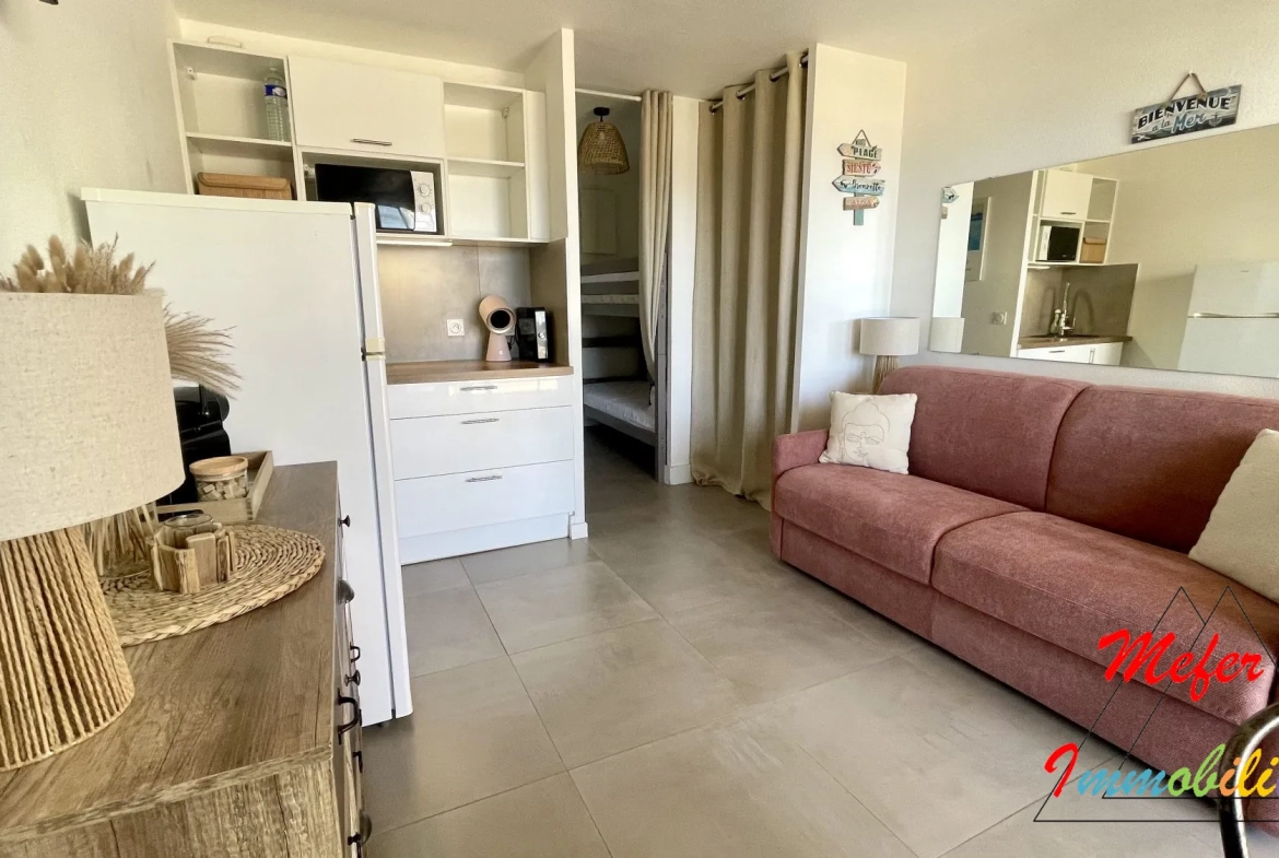 Appartement vue mer à Canet-en-Roussillon à deux pas de la plage 