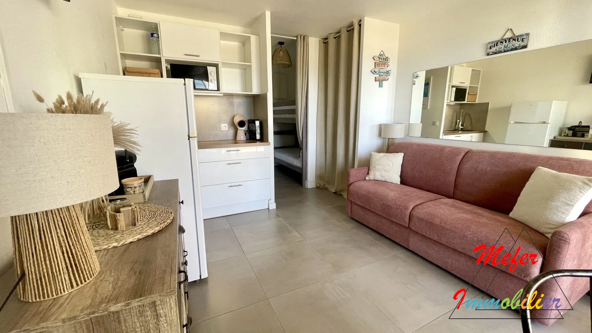 Appartement vue mer à Canet-en-Roussillon à deux pas de la plage 
