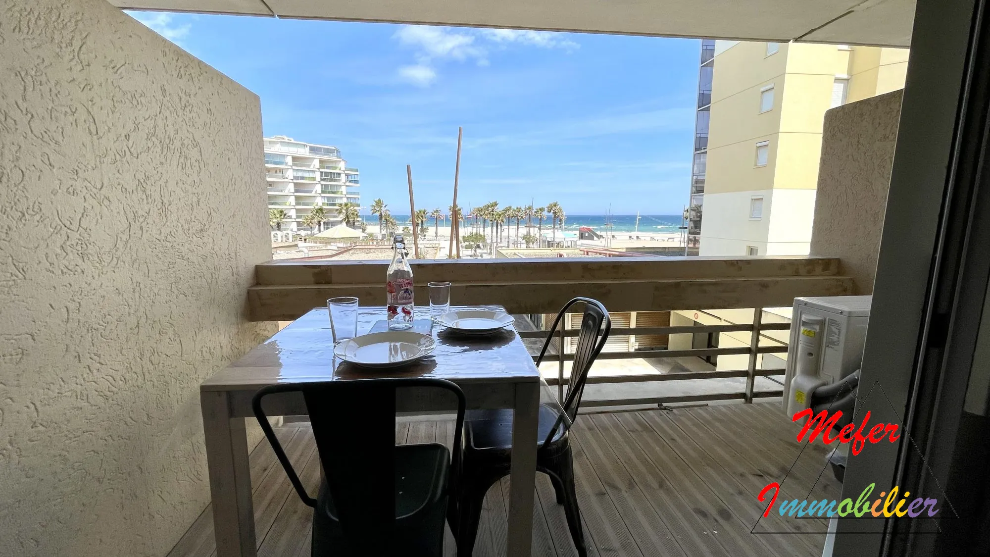 Appartement vue mer à Canet-en-Roussillon à deux pas de la plage 