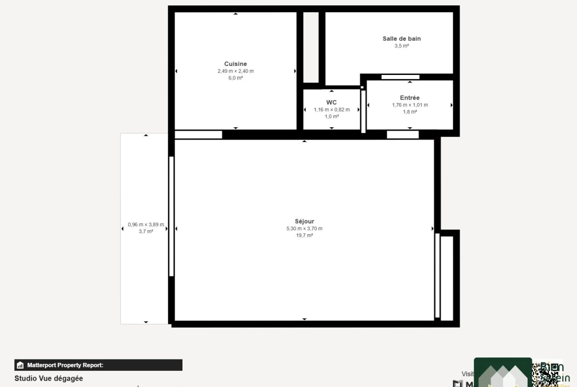 Studio à vendre à Déville-lès-Rouen, investissement locatif idéal, 31,99 m², proximité Rouen 