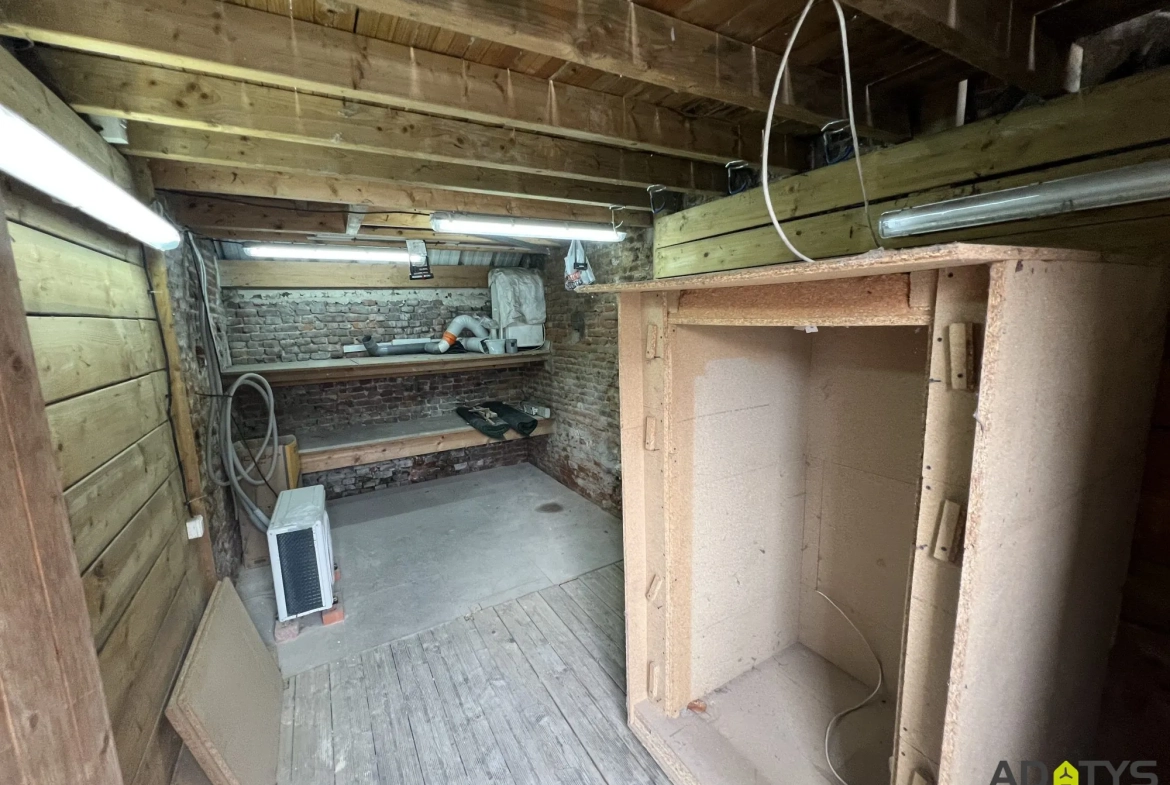 Maison semi-plane à vendre à Auberchicourt avec 3 chambres et jardin 
