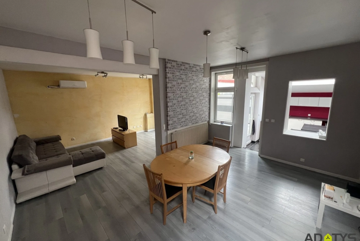 Maison semi-plane à vendre à Auberchicourt avec 3 chambres et jardin 