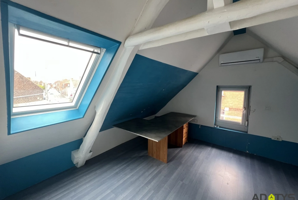Maison semi-plane à vendre à Auberchicourt avec 3 chambres et jardin 