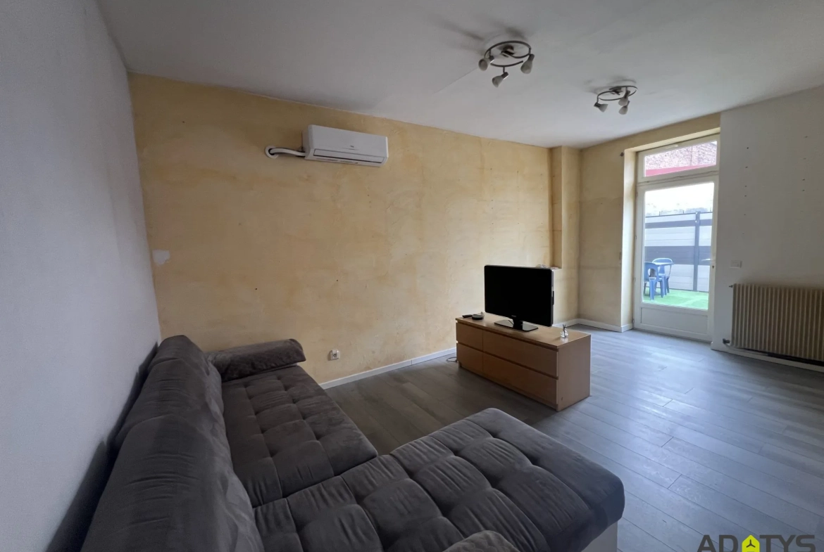 Maison semi-plane à vendre à Auberchicourt avec 3 chambres et jardin 