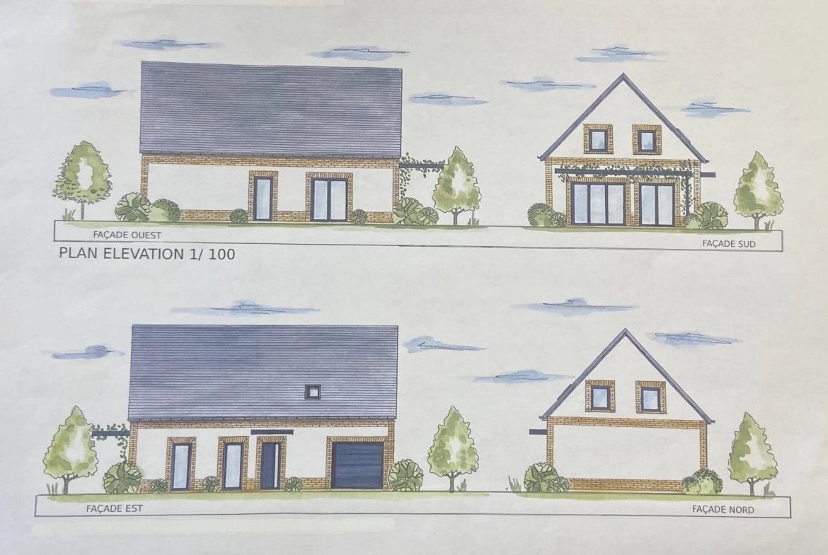Maison à vendre en cours de construction à Thiberville, proche Bernay et Lisieux 