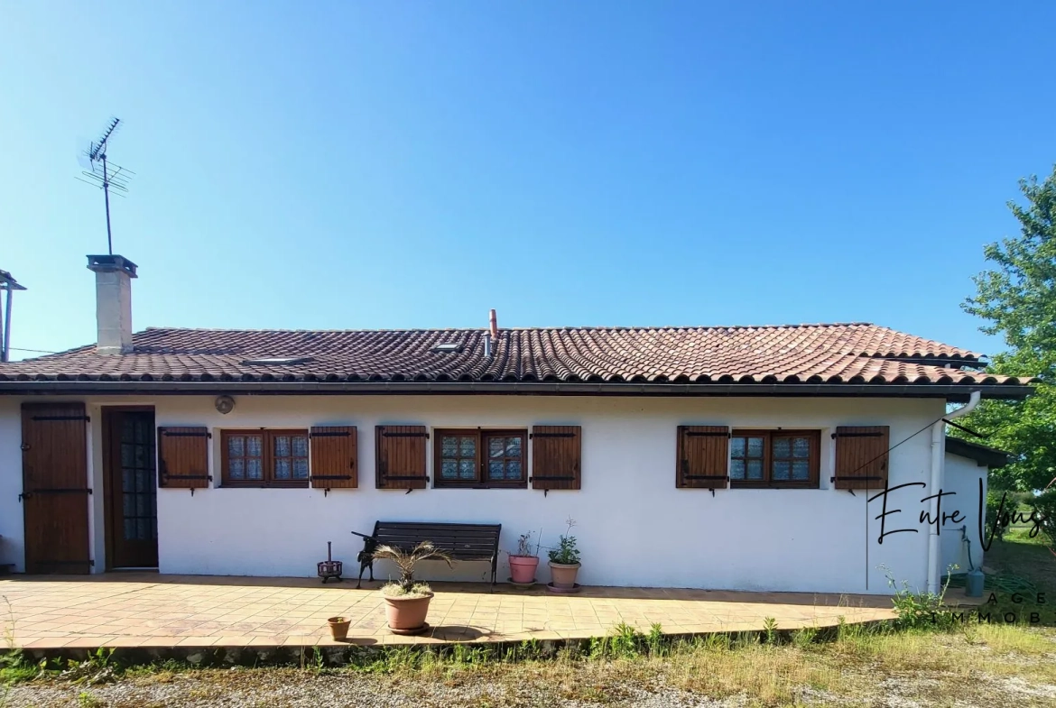 Charmante maison de 132 m² avec jardin arboré de 3000 m² à Gajac, proche Bazas 