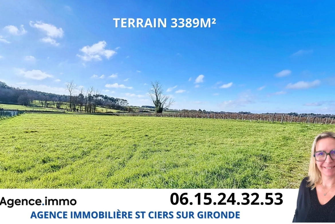 Terrain à bâtir de 3389 m² à Saint-Ciers-sur-Gironde en vente 