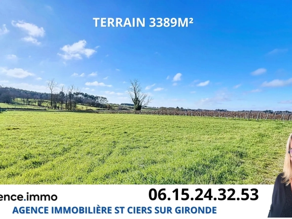 Terrain à bâtir de 3389 m² à Saint-Ciers-sur-Gironde en vente