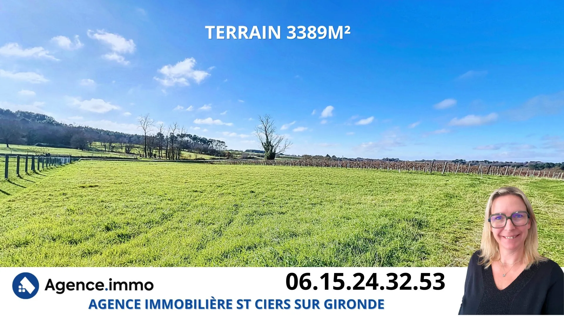 Terrain à bâtir de 3389 m² à Saint-Ciers-sur-Gironde en vente 