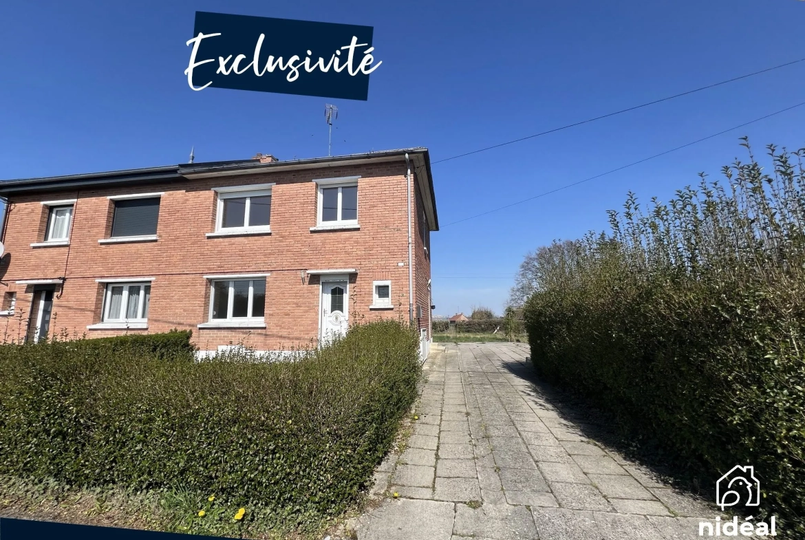 Maison de 80 m² avec 3 chambres à Sepmeries, Nord - Idéal investissement ou résidence principale 