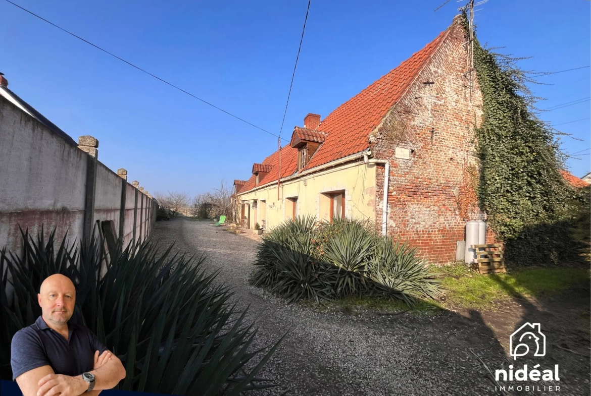 Maison Longère à Raismes avec grand potentiel et combles aménageables en vente 
