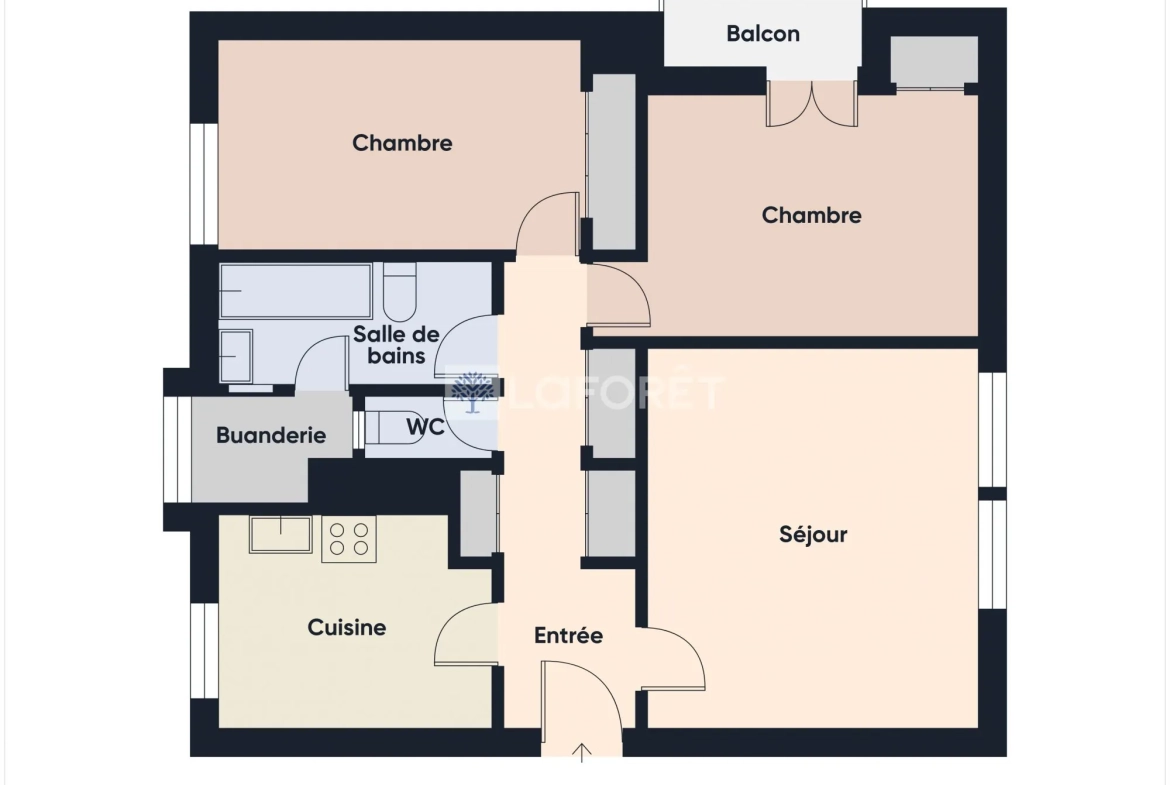 Appartement T3 avec vue mer à Douarnenez, 58 m², proche plage 