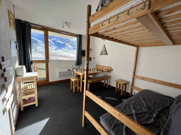 Studio dans résidence ski aux pieds à Plagne Villages - Exposition sud