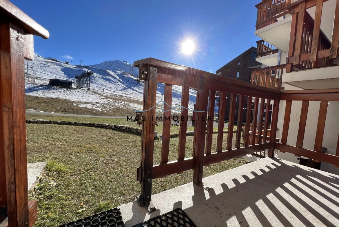 Studio dans résidence ski aux pieds à Plagne Villages - Exposition sud 