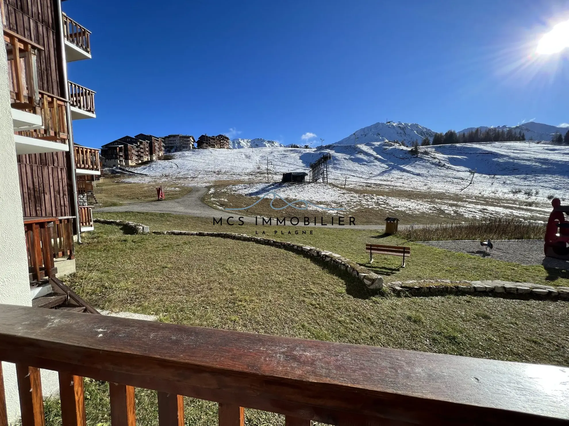 Studio dans résidence ski aux pieds à Plagne Villages - Exposition sud 