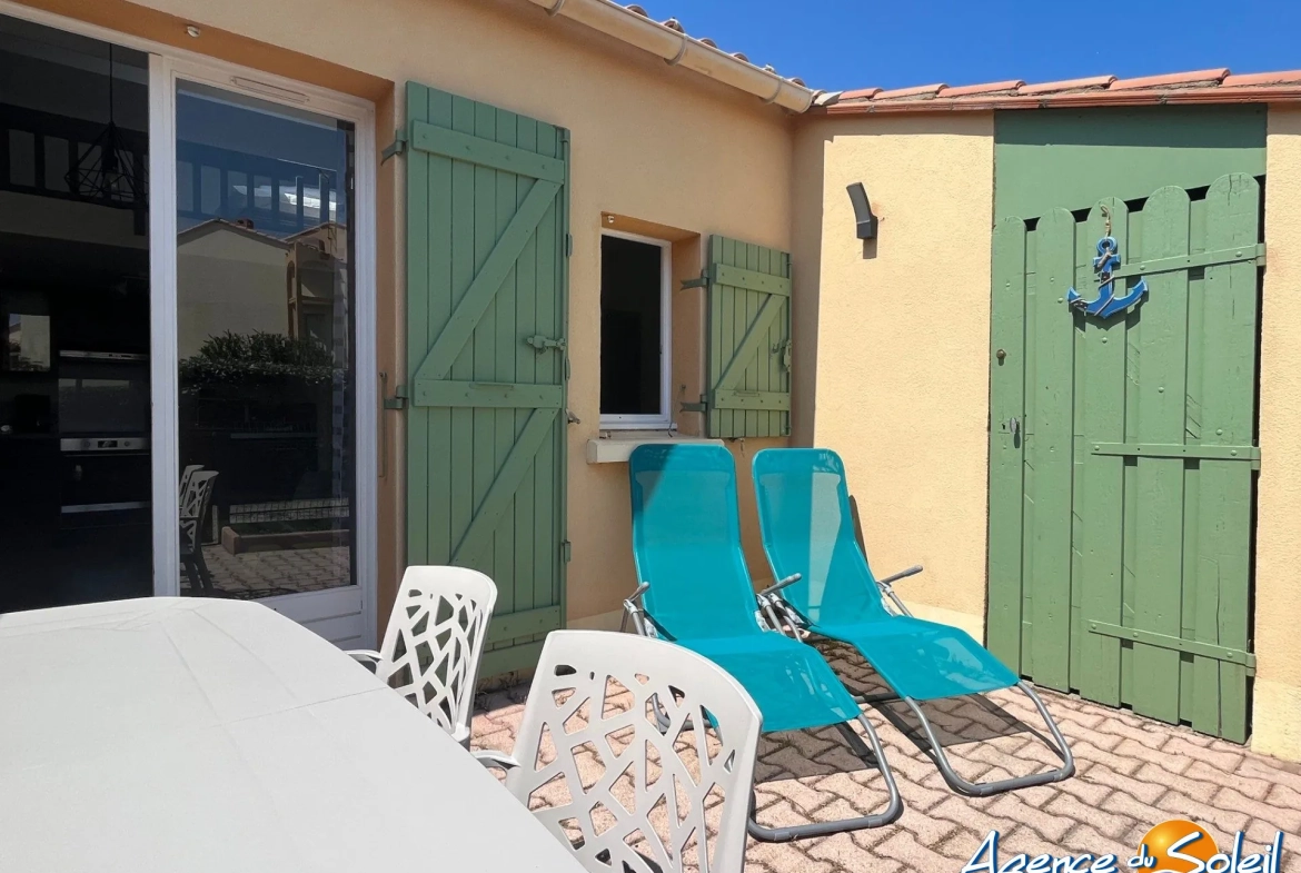 Appartement T2 avec grande terrasse et mezzanine au Barcarès 