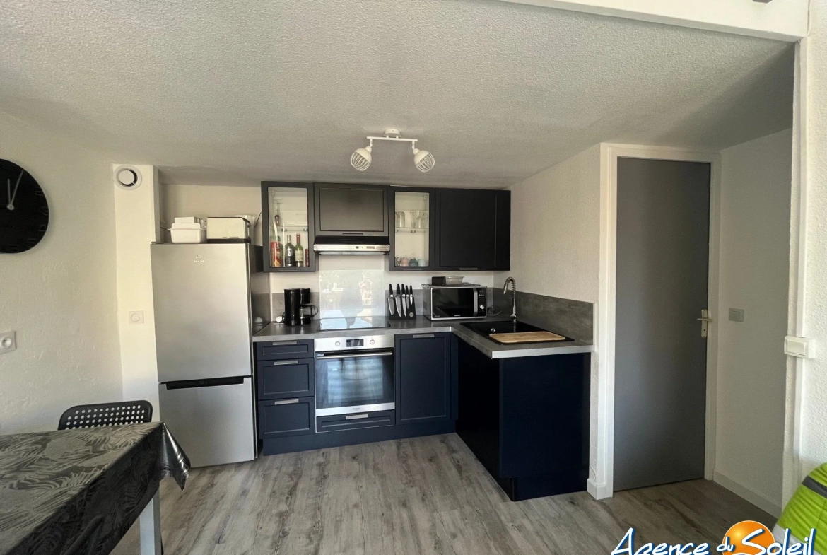 Appartement T2 avec grande terrasse et mezzanine au Barcarès 