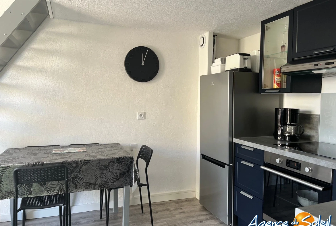 Appartement T2 avec grande terrasse et mezzanine au Barcarès 