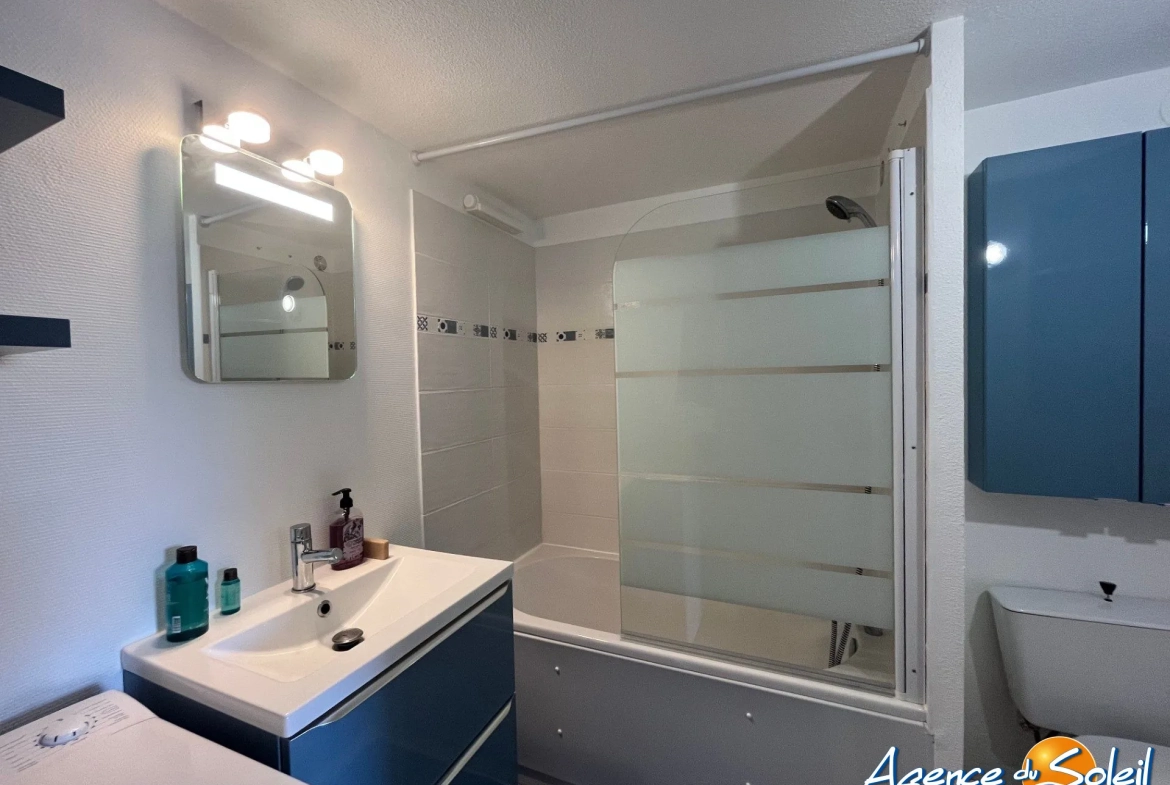 Appartement T2 avec grande terrasse et mezzanine au Barcarès 
