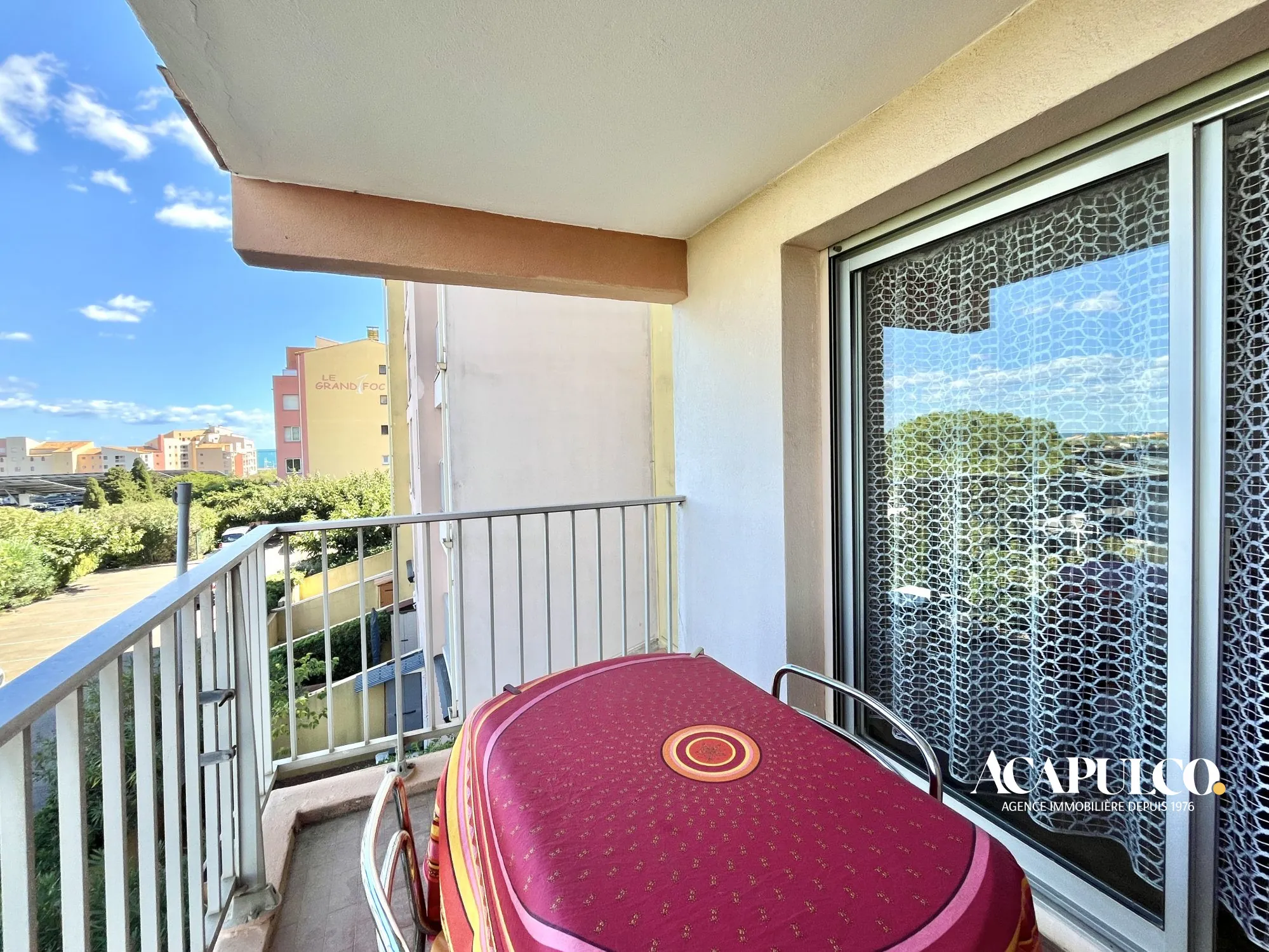 Studio cabine proche plage avec loggia et parking à Agde 