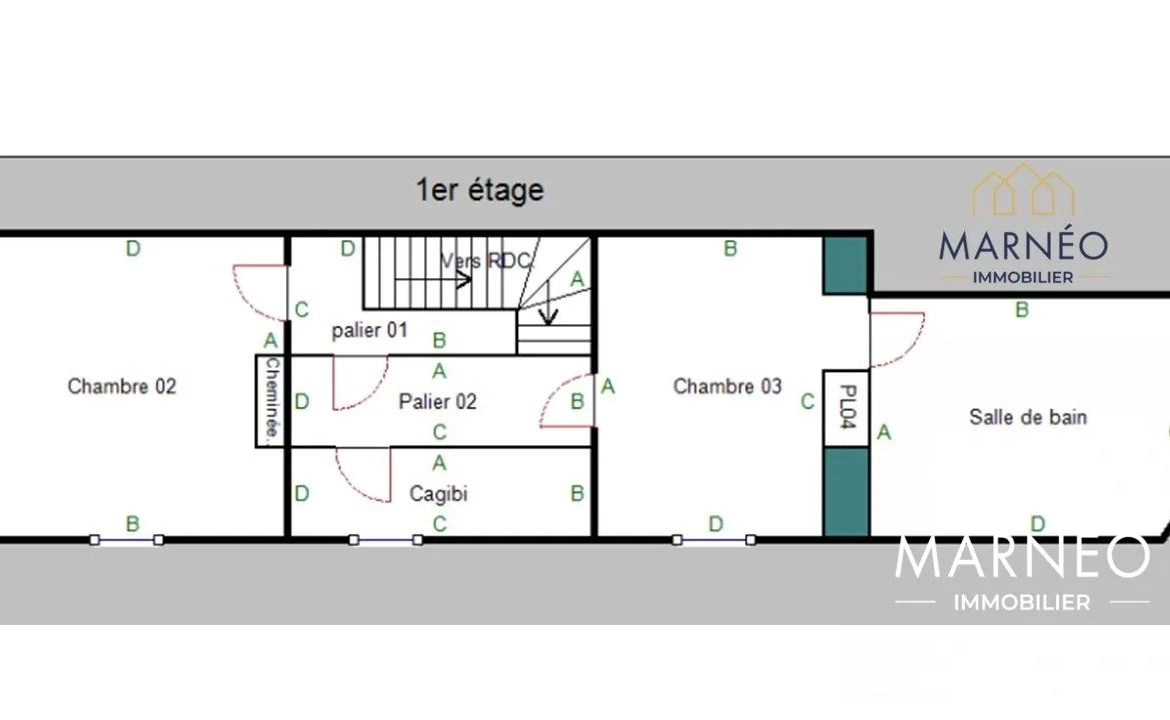 Maison de ville avec garage à Châlons-en-Champagne – Potentiel d'investissement 