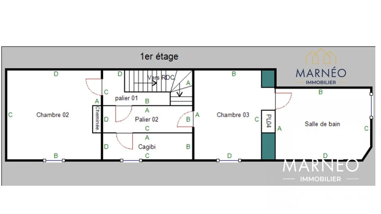 Maison de ville avec garage à Châlons-en-Champagne – Potentiel d'investissement 