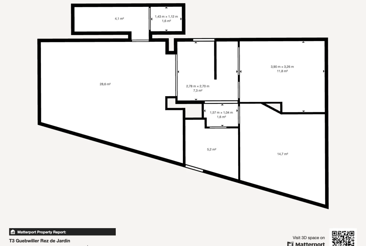 Appartement T3 de luxe avec jardin et terrasse à Guebwiller 