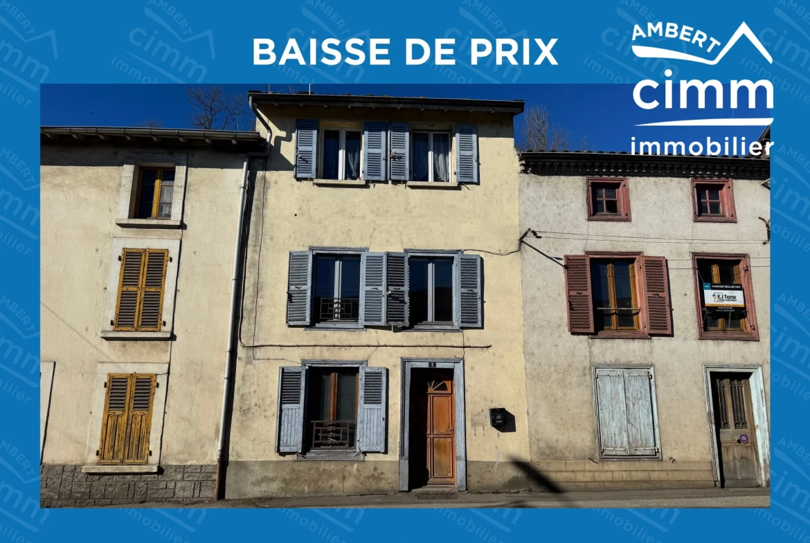 Maison de ville à Ambert de 84 m² avec terrasse proche commodités 