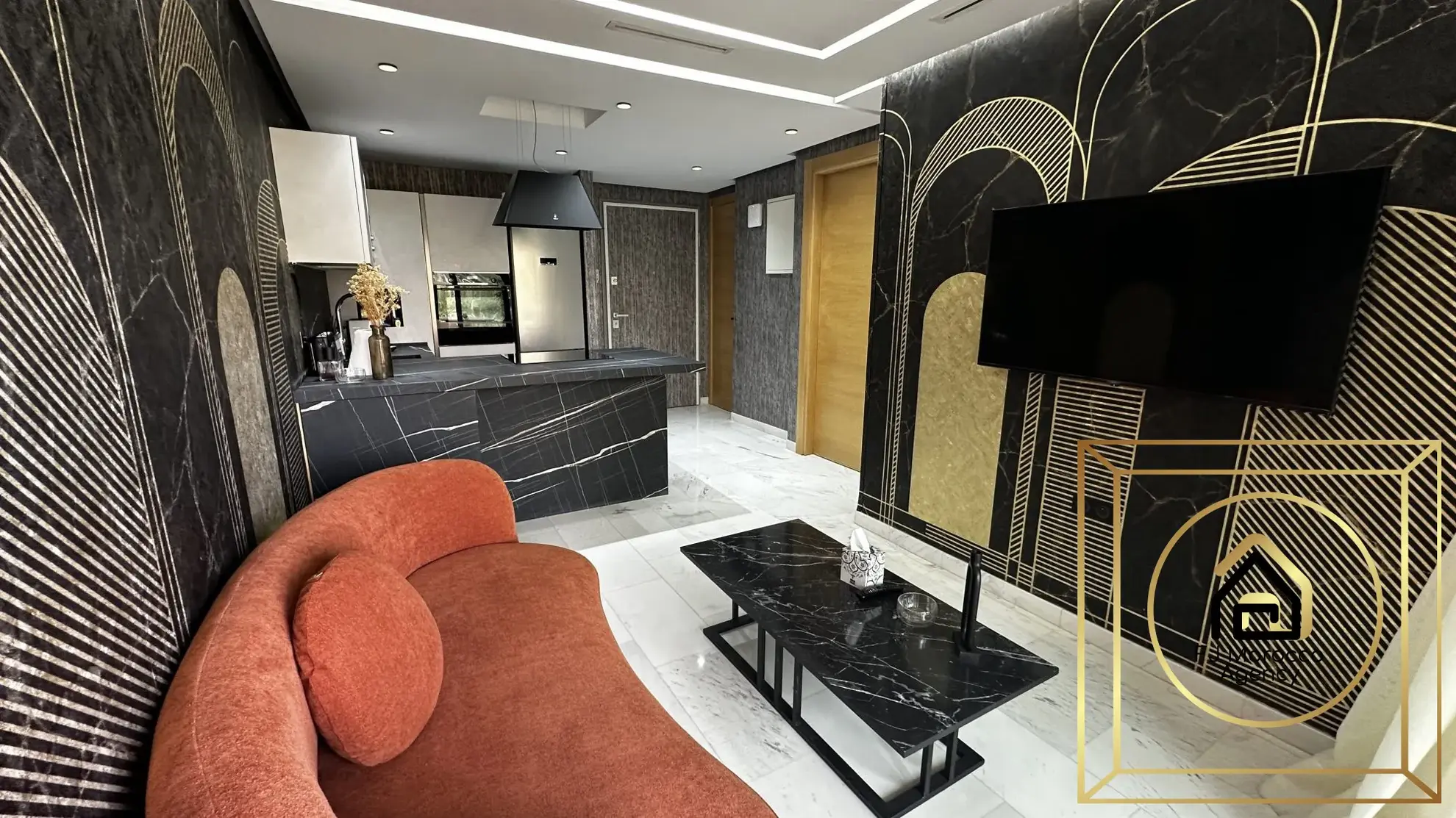 Vente appartement T2 meublé avec piscine et parking à Marrakech 