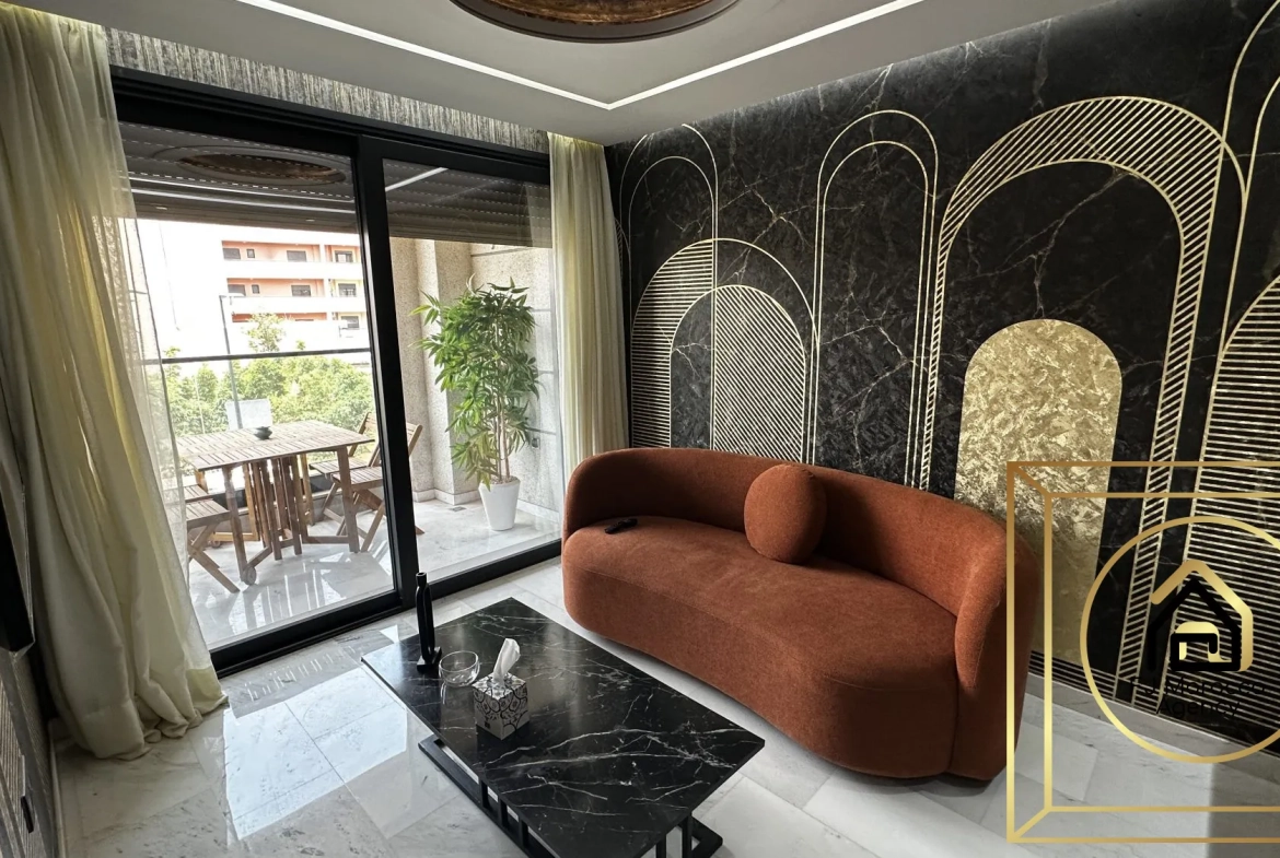 Vente appartement T2 meublé avec piscine et parking à Marrakech 