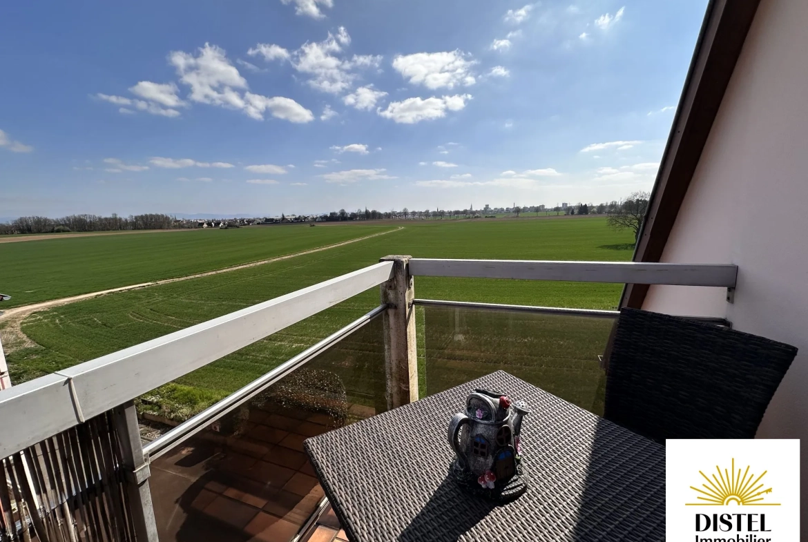 Bel appartement 3 pièces avec vue dégagée à Souffelweyersheim 