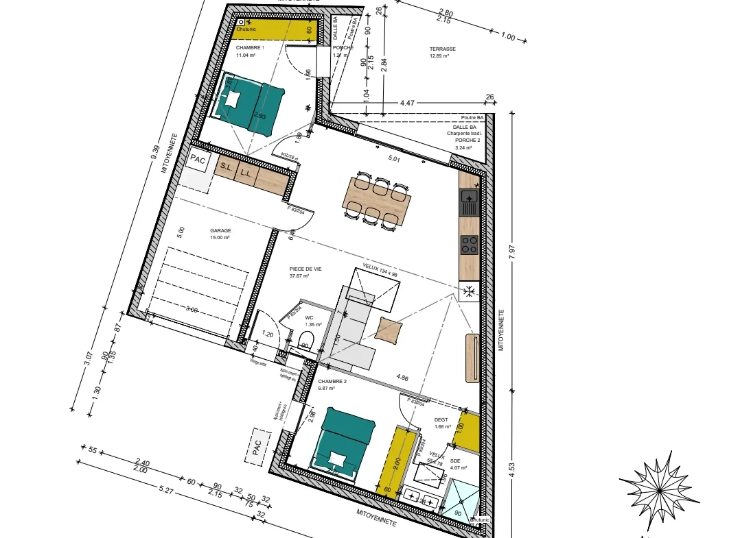 Maison neuve de plain-pied à Challans avec garage et 2 chambres 