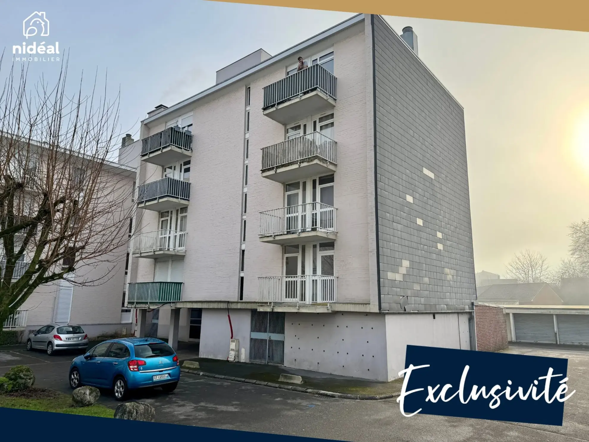 Appartement rénové de 66 m² avec balcon et garage à Maubeuge 