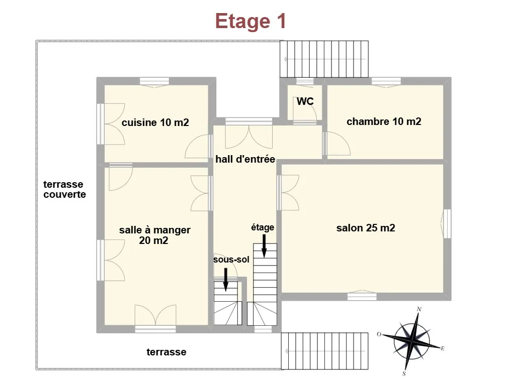 Maison à rénover avec grand jardin et garage à Labarthe-Rivière 
