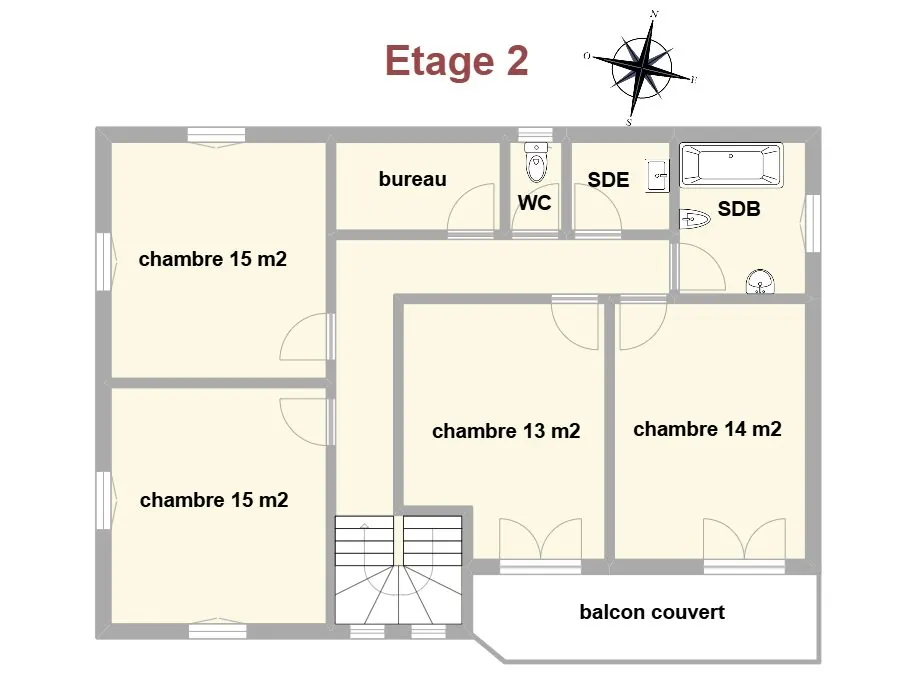 Maison à rénover avec grand jardin et garage à Labarthe-Rivière 