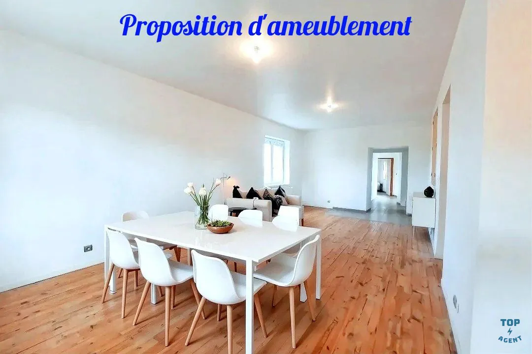 Maison mitoyenne rénovée de 208 m² avec 4 chambres et garage à Châteaucreux, Saint-Étienne 