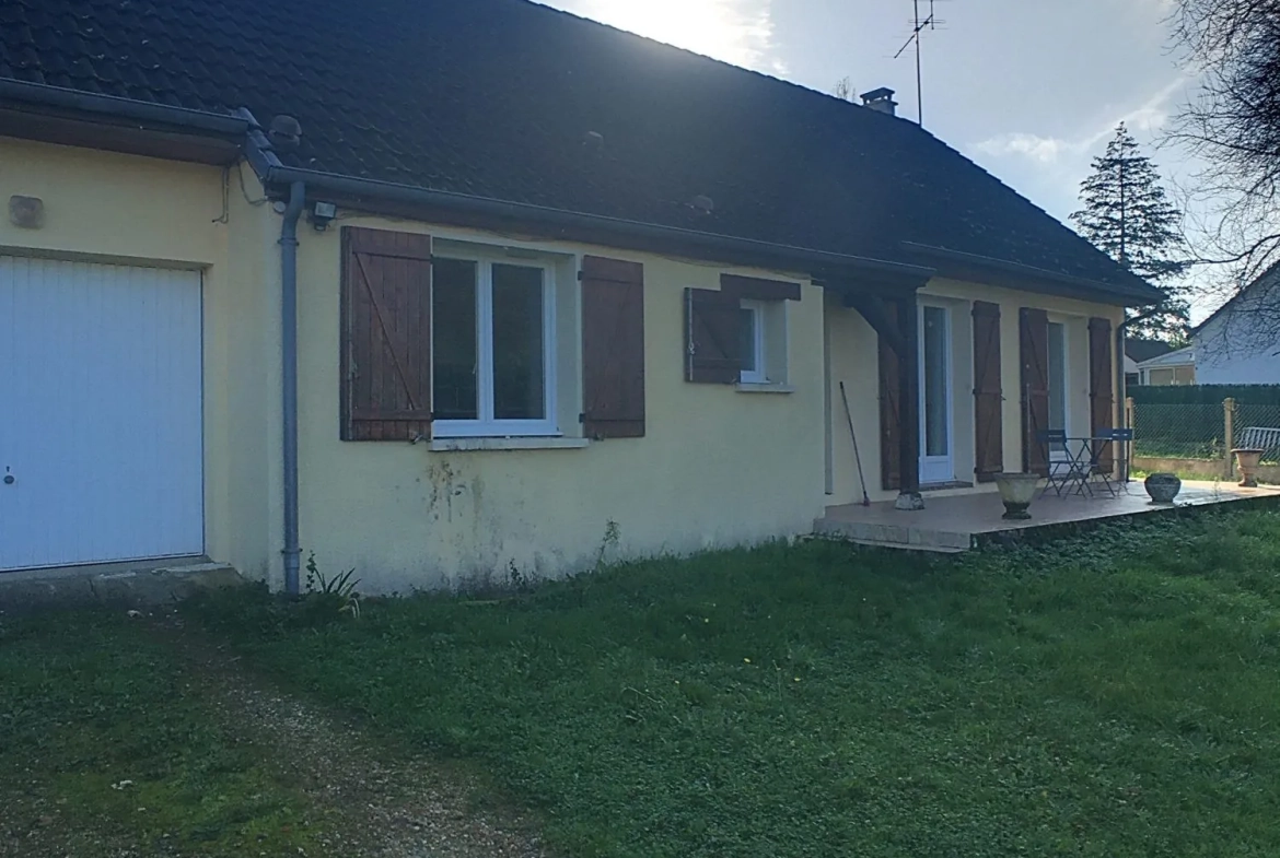 À vendre maison de plain-pied avec 3 chambres à Varennes Changy (45290) 